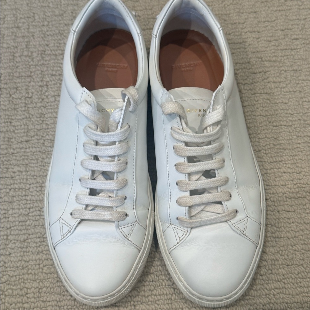 Givenchy White Leather Low-Top Sneakers